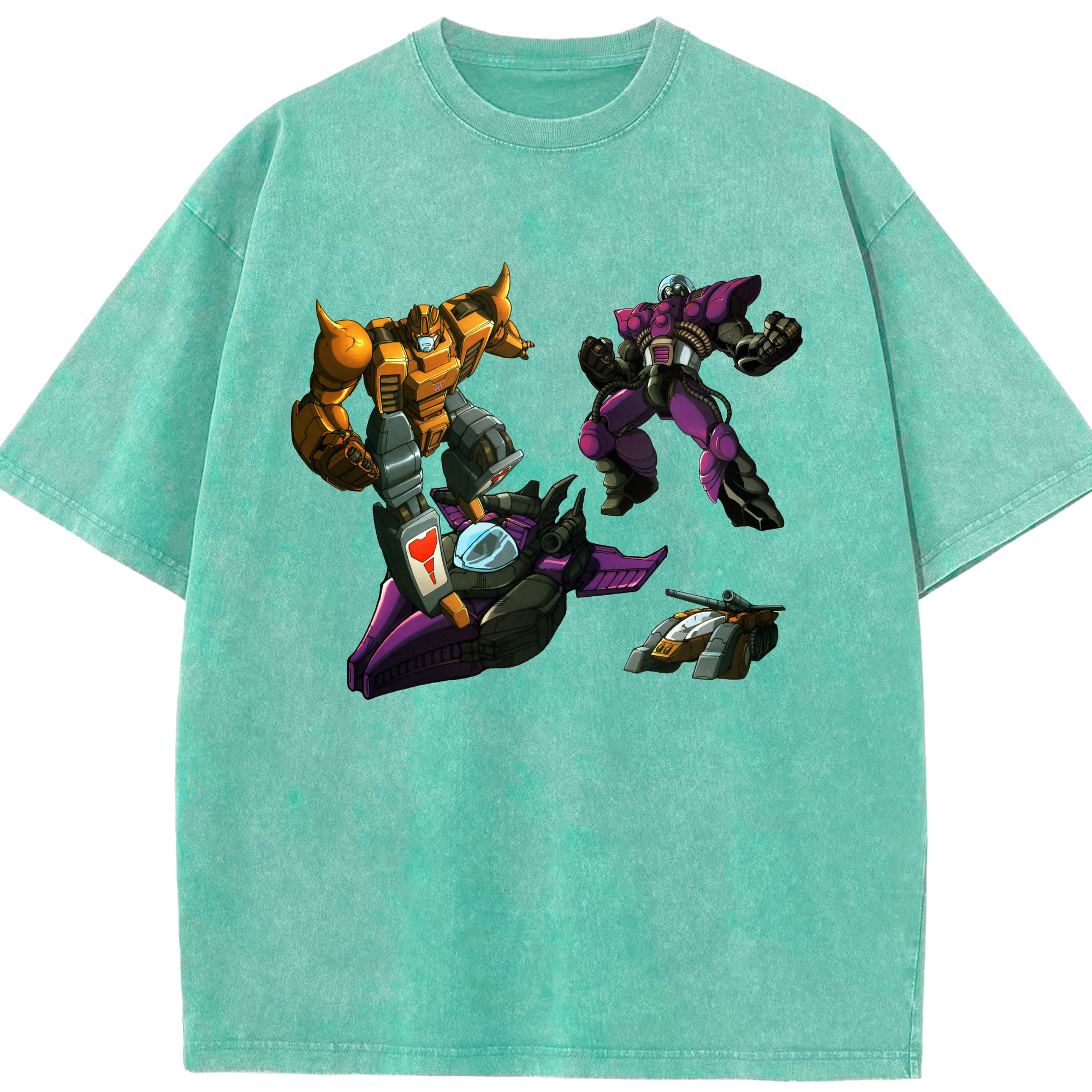 （画像用）  綿100% ヴィンテージ風 半袖Tシャツ（フロントプリント）